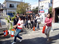 东京平田日本语学校防灾演习 