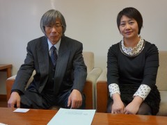 晓星国际高中教头寺井义行先生和日本留学网程海燕女士亲切会谈中